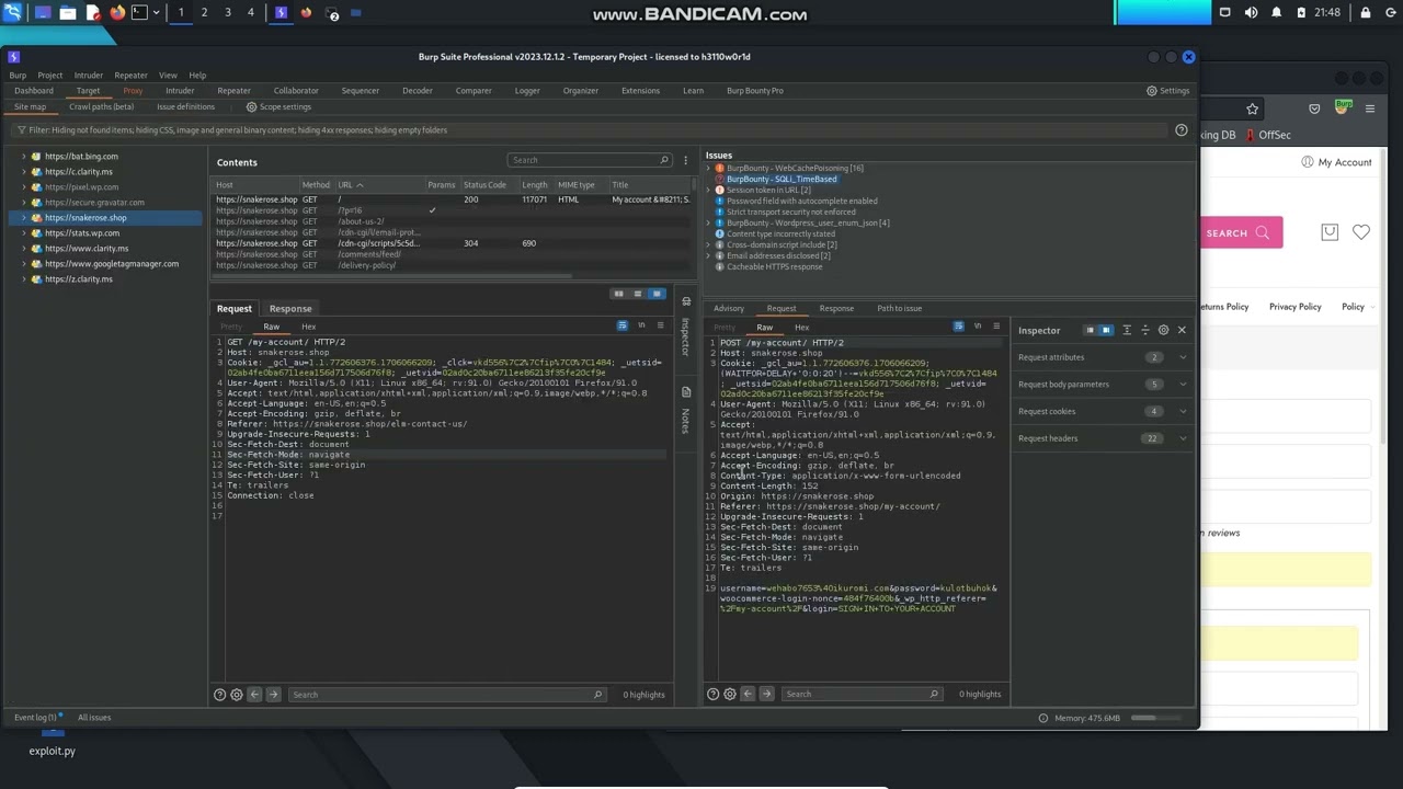 $100 Time Based Sql Injection Bug Bounty PoC