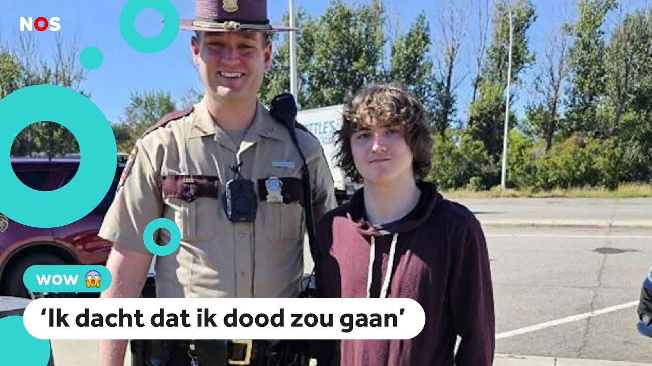 Wow! Jongen gered uit auto die niet kon stoppen