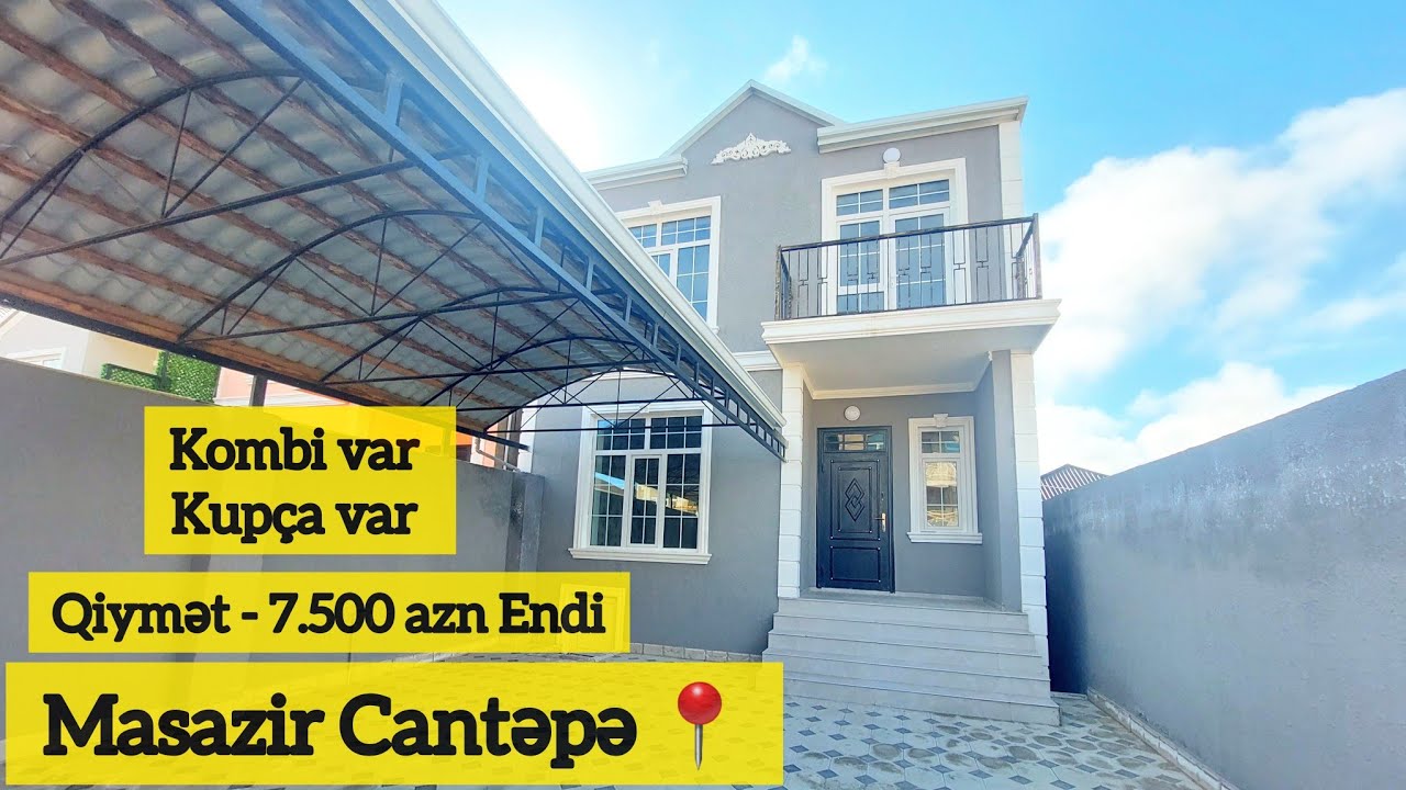 ☎️(077)313-03-31 MASAZIR Cantəpə 4 Otaqlı Kupçalı Qiymət-115.000 Kombi var #masazirdaevler #villa 
