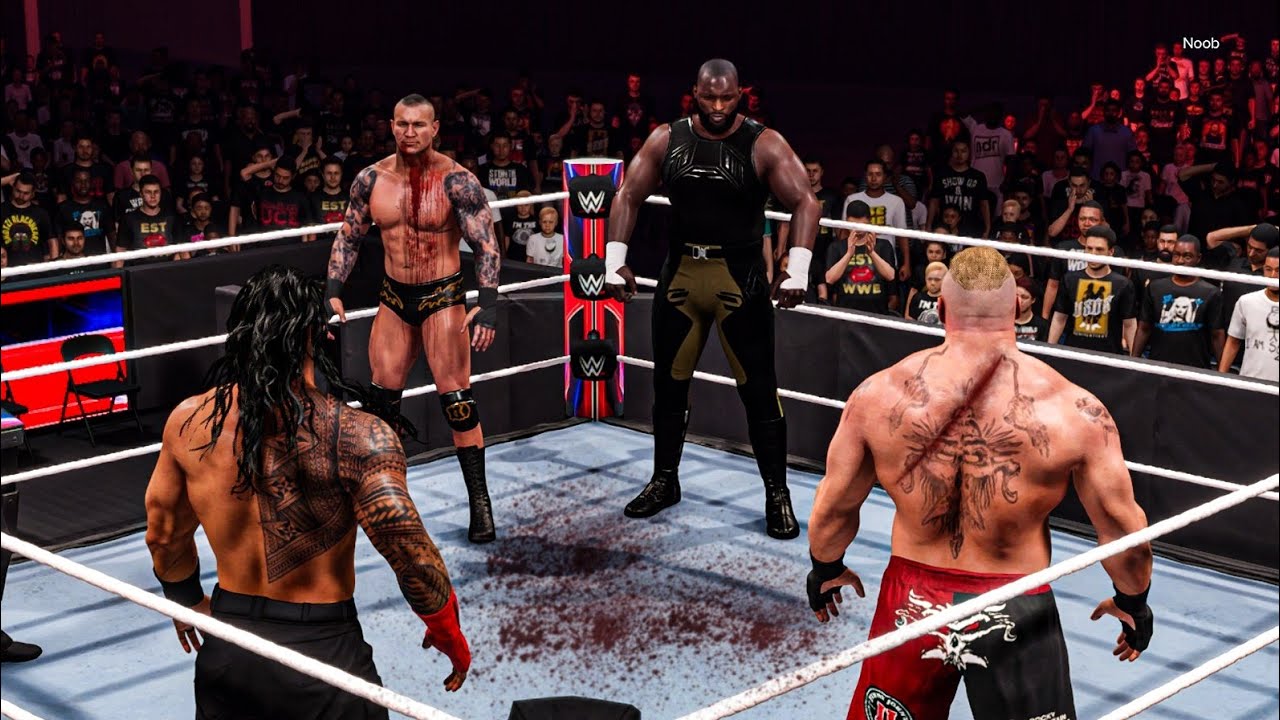 Roman Reigns Brock Lesnar vs Randy Orton Omos Match Royal Rumble #wwe 