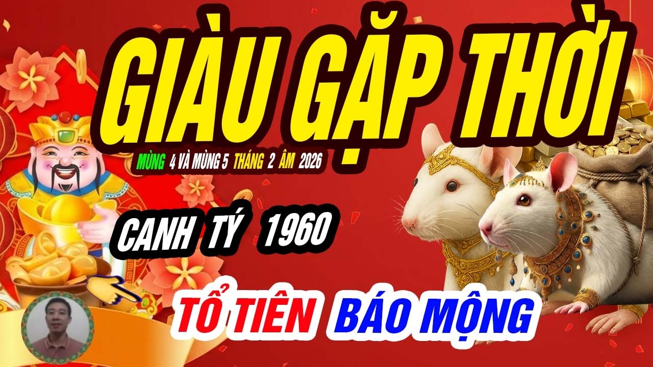 🐭 Vận Giàu Trở Lại! CANH TÝ 1960 Kinh Hoàng Tử Vi Đúng 2 Ngày Tới Của Tháng 2 Âm – TIỀN ẬP ĐẾN