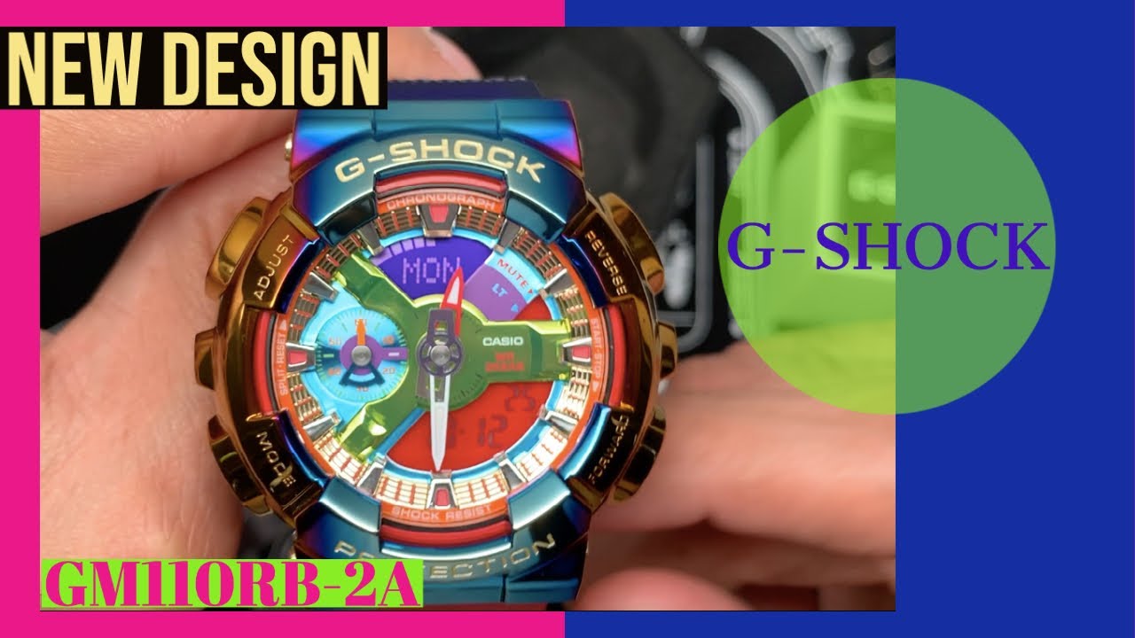 NEW G-SHOCK DESIGN! - GM110RB-2A Limited Edition RAINBOW IP Plated Watch - SOLD OUT? CLOSE UP LOOK