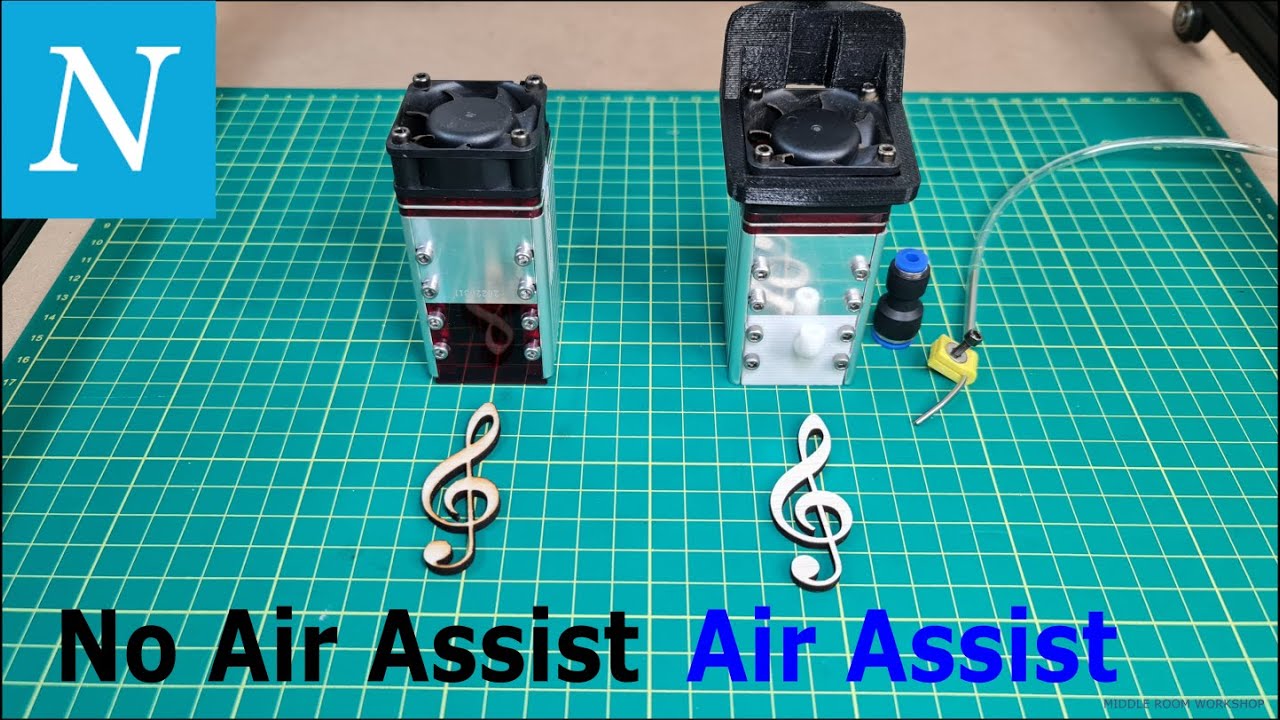 Install Air Assist | Kit or Custom 3D Printable nozzle? | Neje Laser Modules 40 Series