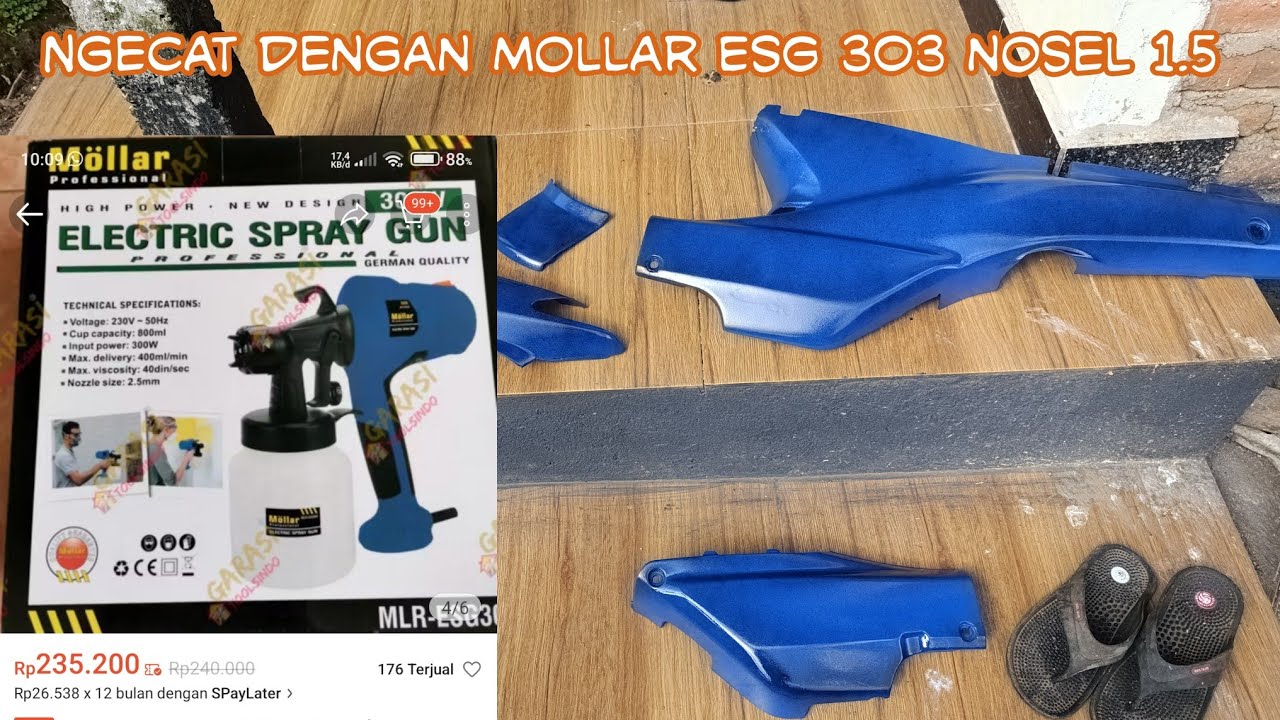 Ngecat Motor dengan Spray Gun Mollar ESG303