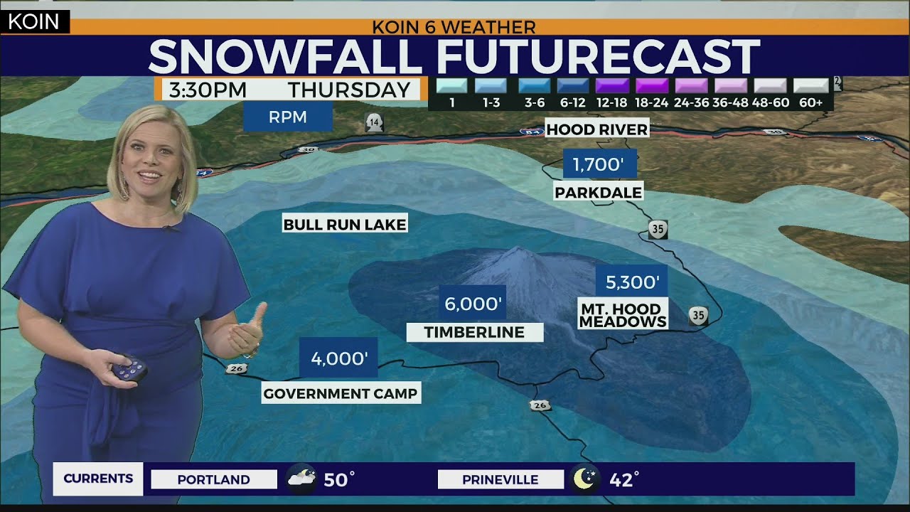 WEATHER FORECAST: Tough driving for Cascade passes tonight, snow continues