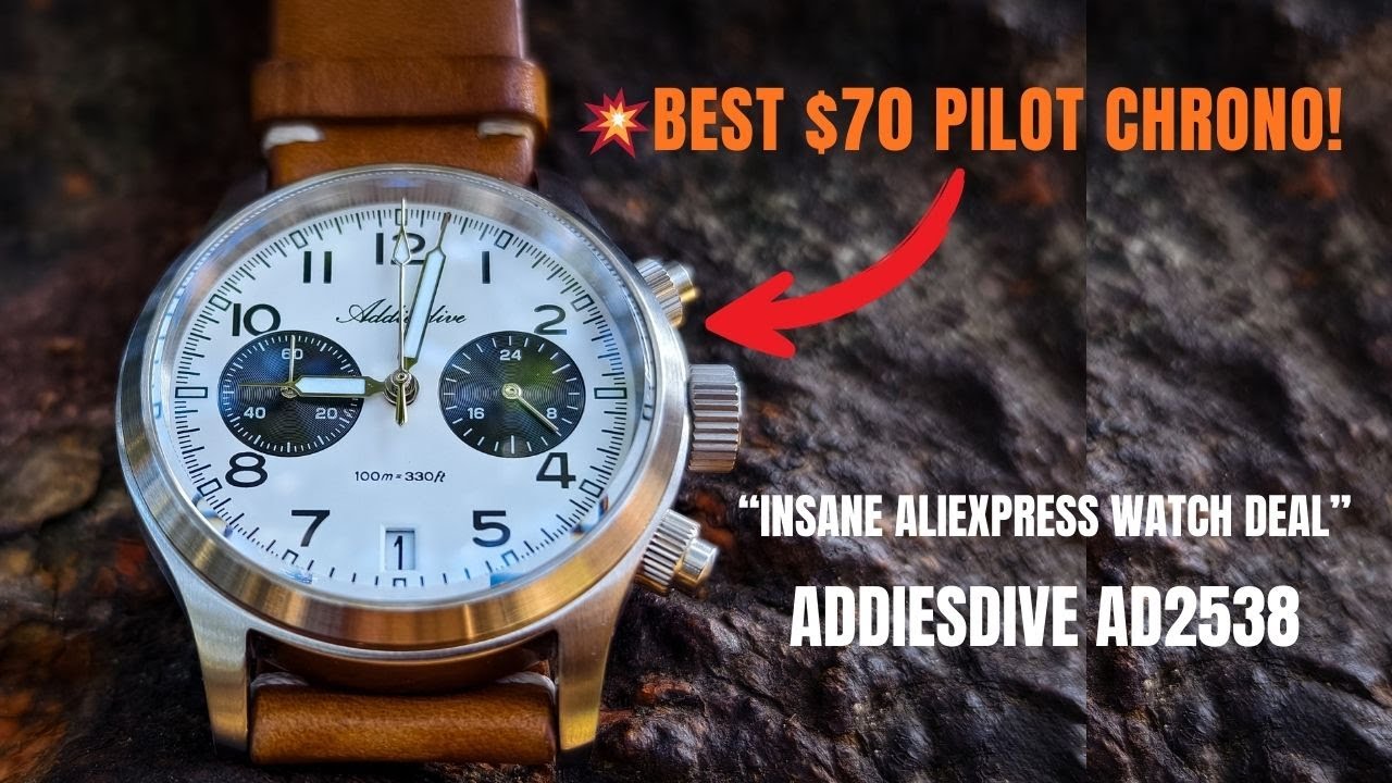 ✈️⌚ ADDIESDIVE AD2538 – ЛУЧШИЙ пилотский хронограф до 70 долларов!