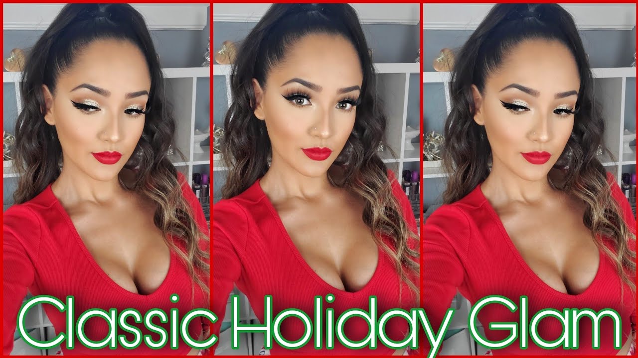🎄THE Classic Christmas Makeup Tutorial💄+ GIVEAWAY!! 🎁