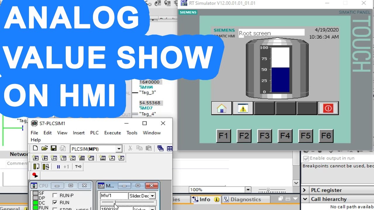 🔵How We Can Show Analog Value on HMI in Siemens TIA Portal. Analog Value Show on Bar in HMI.