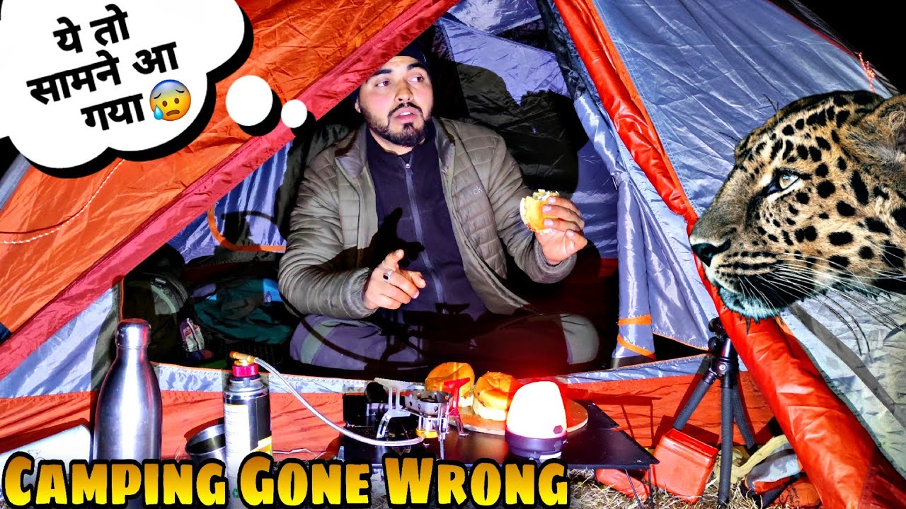 Solo Night Camping gone Wrong | Leopard visit my Camp Area | Camping In Uttarakhand