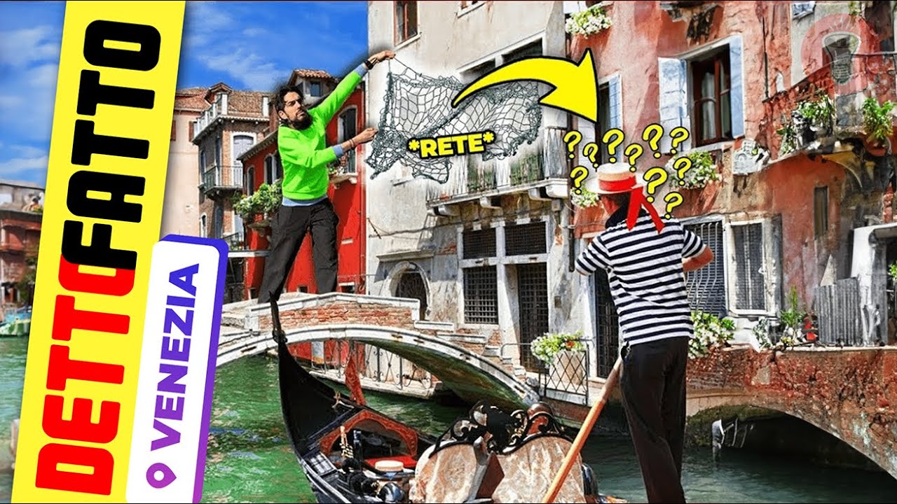 Catturare un Gondoliere con una Rete a Venezia - [Candid Camera] - Detto Fatto Ep.58 - theShow