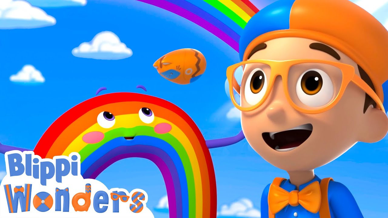 Blippi Wonders - What Color Is It? | Rainbow Colors for kids | Educational Science Cartoons for Kids