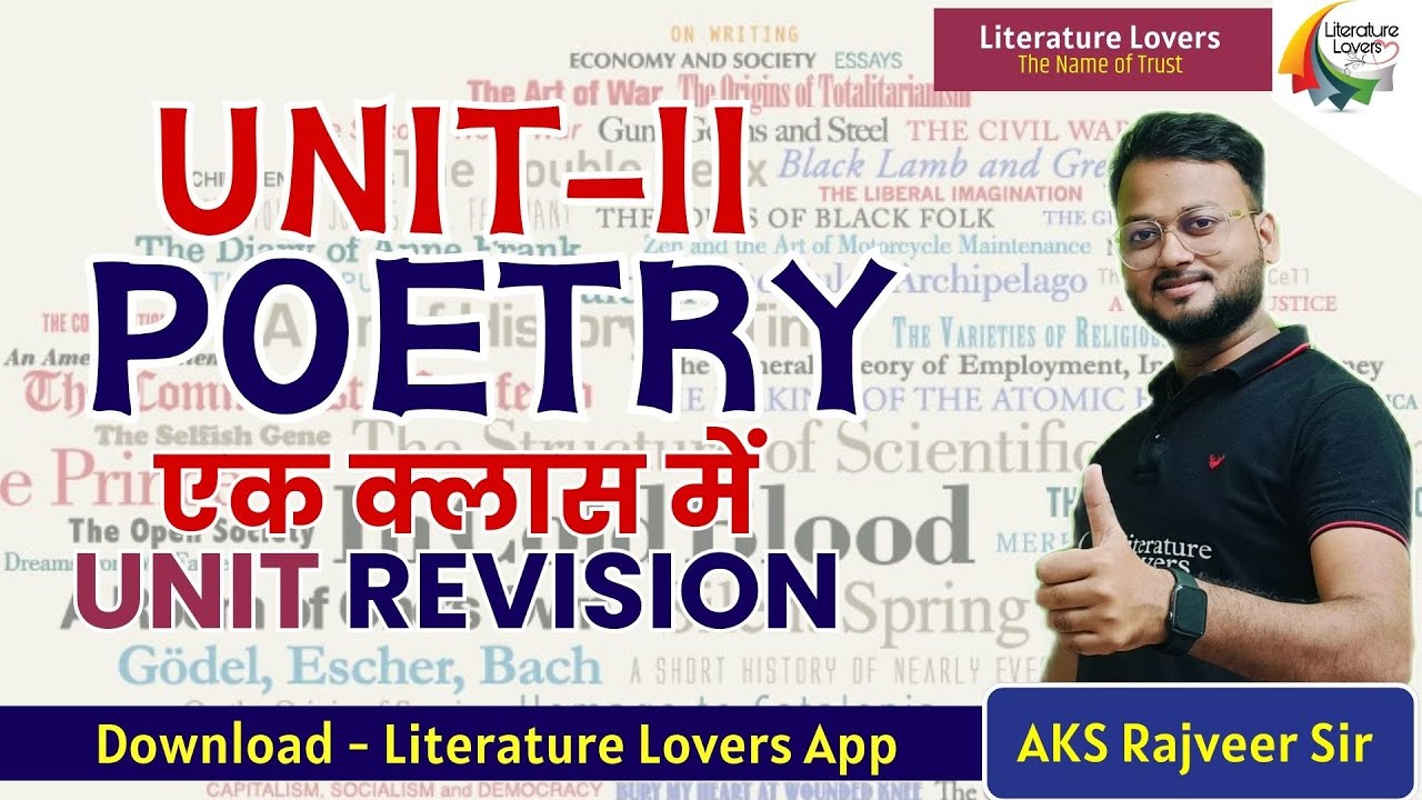 UGC NET SET 2024 | UNIT-2 POETRY REVISION | Literature Lovers || AKSRajveer