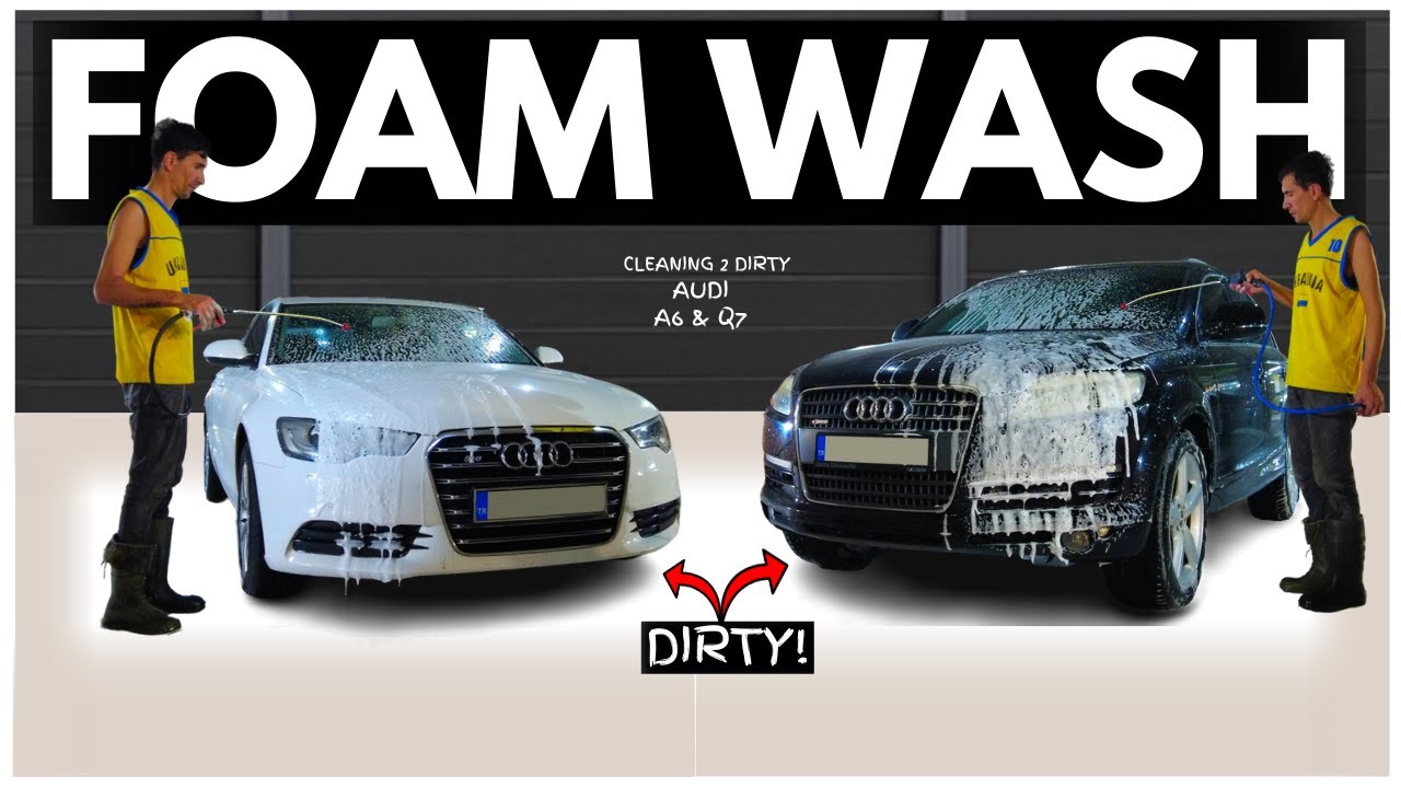 Cleaning 2 Dirty Audi-Foam Wash Audi A6-Q7#car #carcleaners #automobile #carwash #cardetailing #asmr