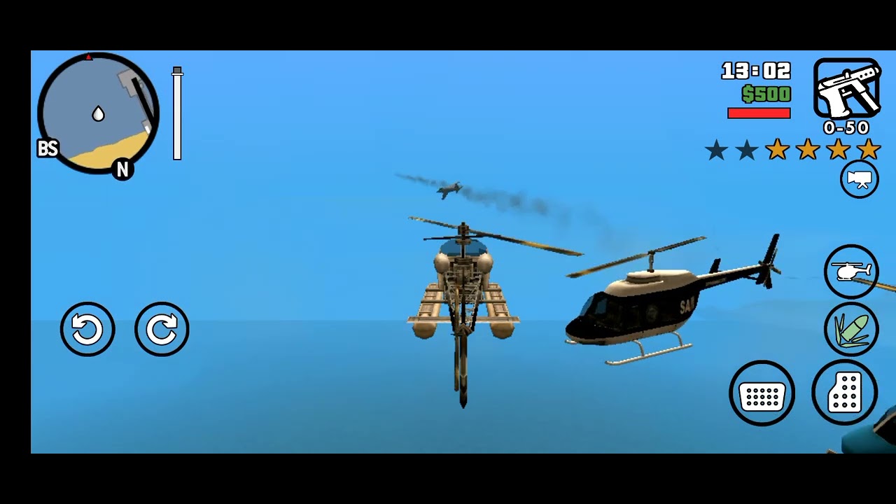 rampage with a attack helicopter in gta sa.
