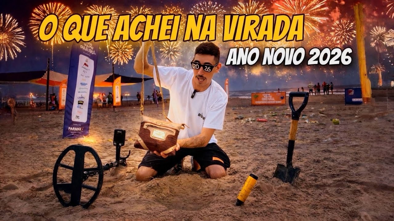 O que ACHEI DEPOIS DA VIRADA DO ANO 2026 NA PRAIA 😱+ DE 2 MILHÕES DE PESSOAS ‼️