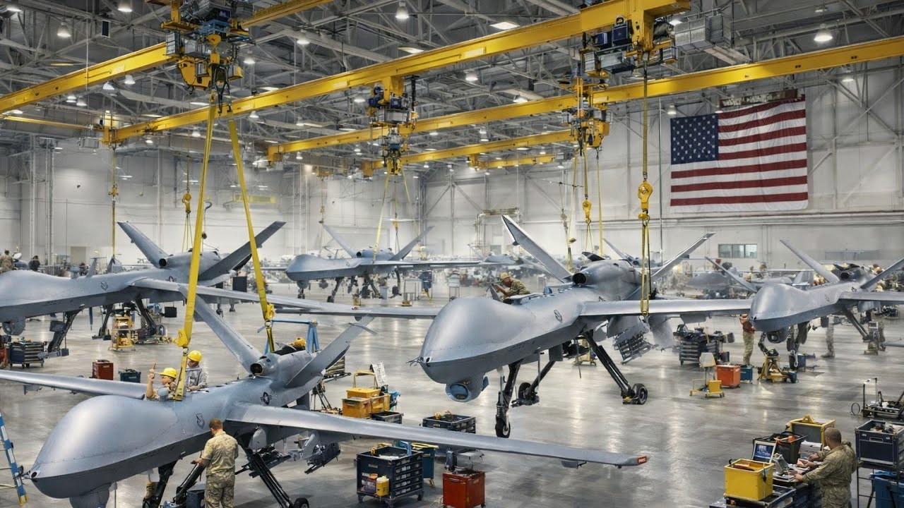 Inside USA Military Factory: How MQ-9 Reaper Drone Is Manufactured (Full Process)