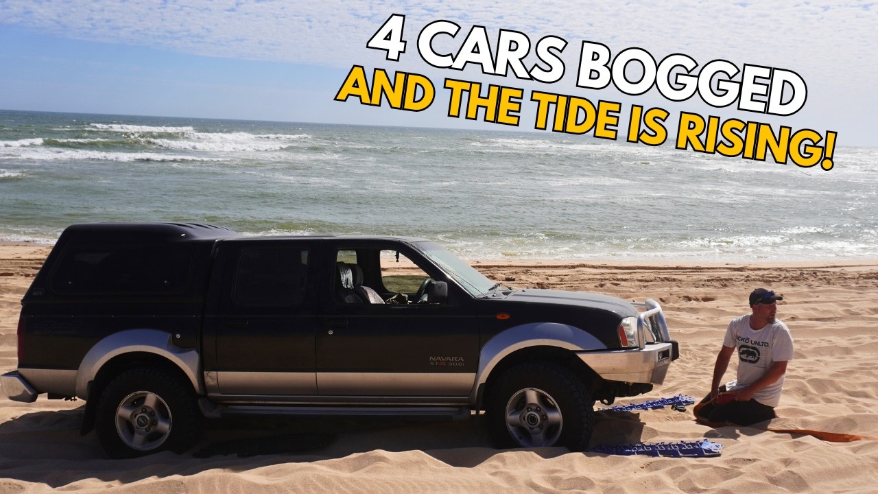 Getting BOGGED during high tide was NOT the plan!