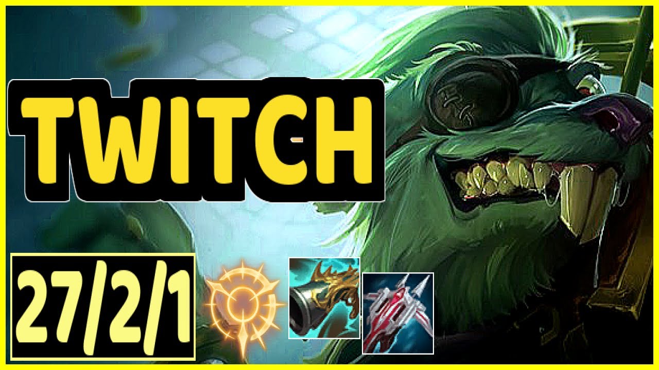 TWITCH VS YUNARA - 27/2/1 KDA ADC GAMEPLAY