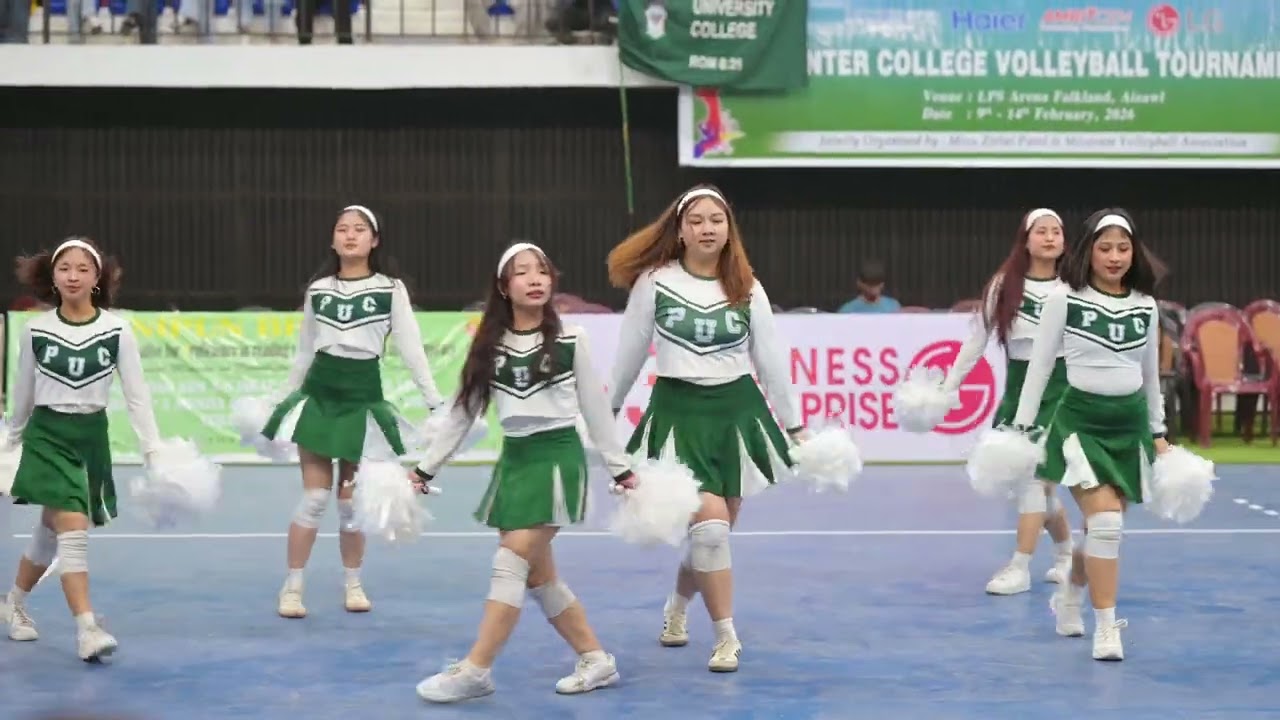 Cheerleaders. Pachhunga University College. @ LPS ARENA