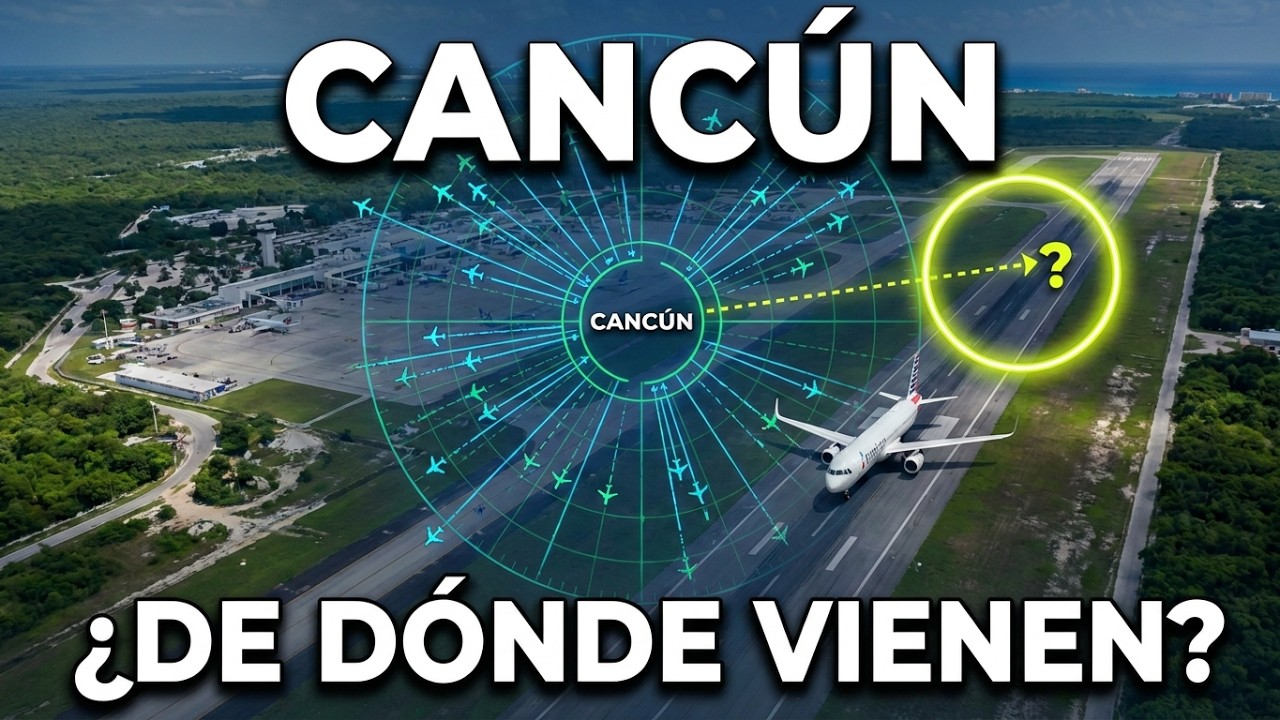 ¿De donde viene el tráfico que llega a Cancún?