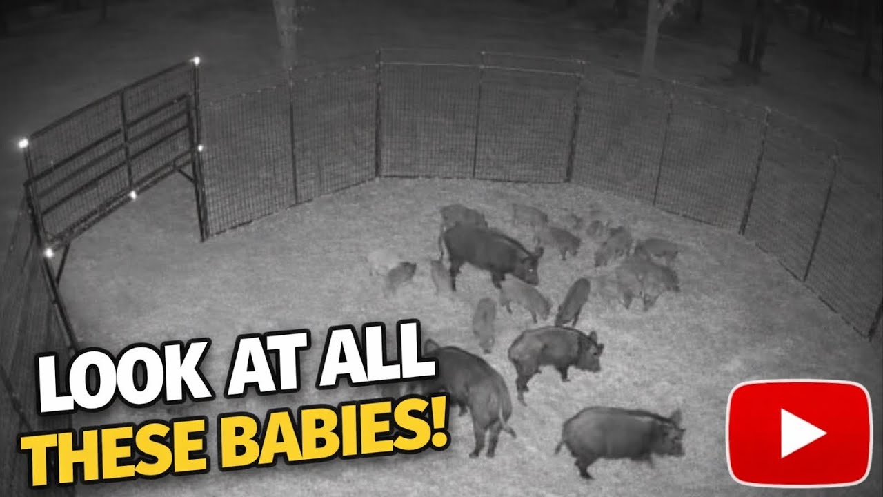 34 Wild Hogs Trapped in 2 Different Traps ! #109