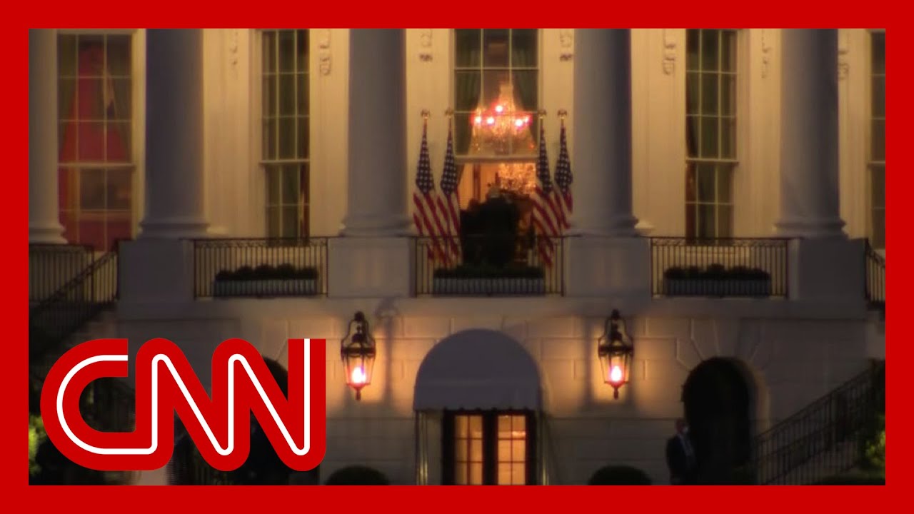Infected Trump re-shoots entrance into White House with camera crew