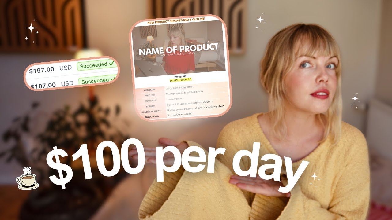 My *secret* 2 hour digital product creation formula (make $100 per day) 🤫