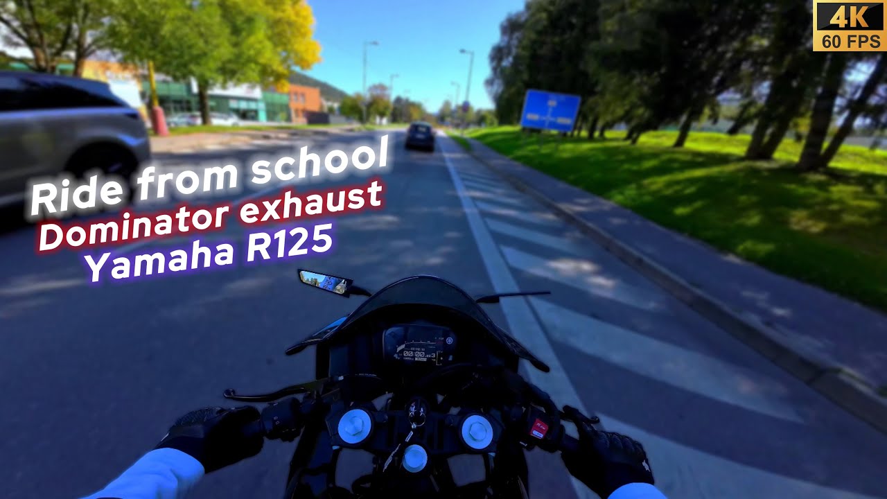 Yamaha R125 - Ride from school / 4K 60 fps 