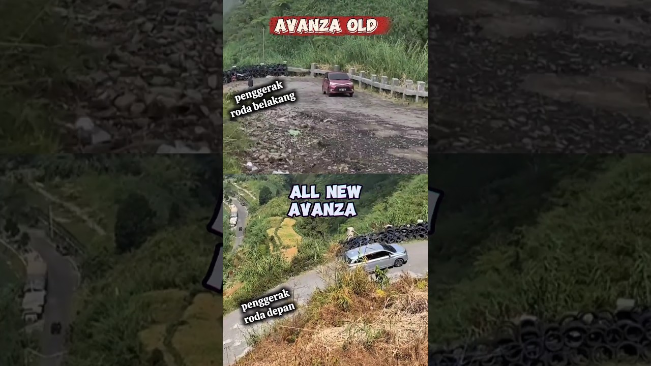 Adu tenaga di tanjakan Avanza Old vs all new Avanza. #toyota #avanza #tesdrive #automobile