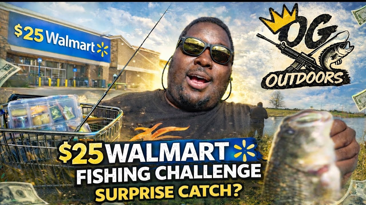 $25 Walmart Fishing CHALLENGE!! SURPRISE CATCH! | OG OUTDOORS