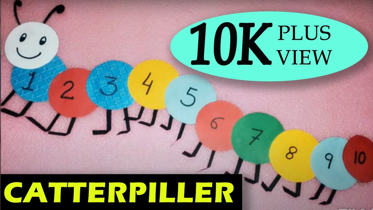 How to make caterpillar with paper || Counting Craft