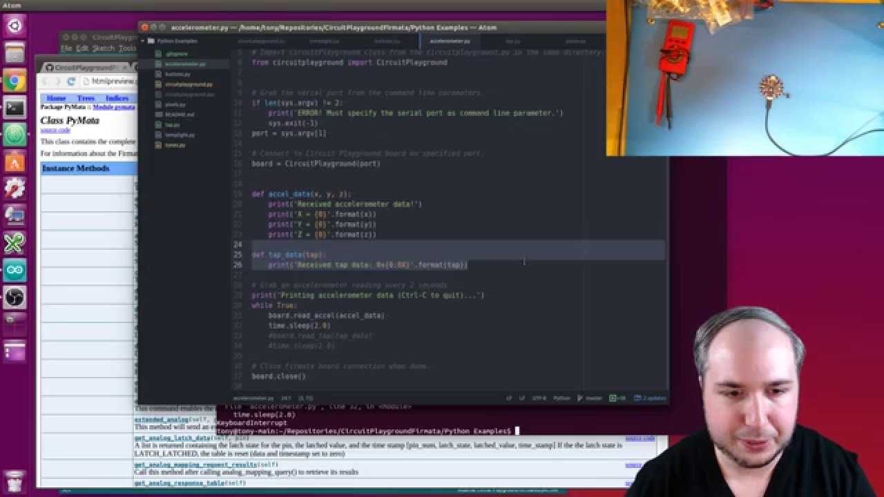 Circuit Playground & Firmata Python Programming with TonyD! @adafruit LIVE