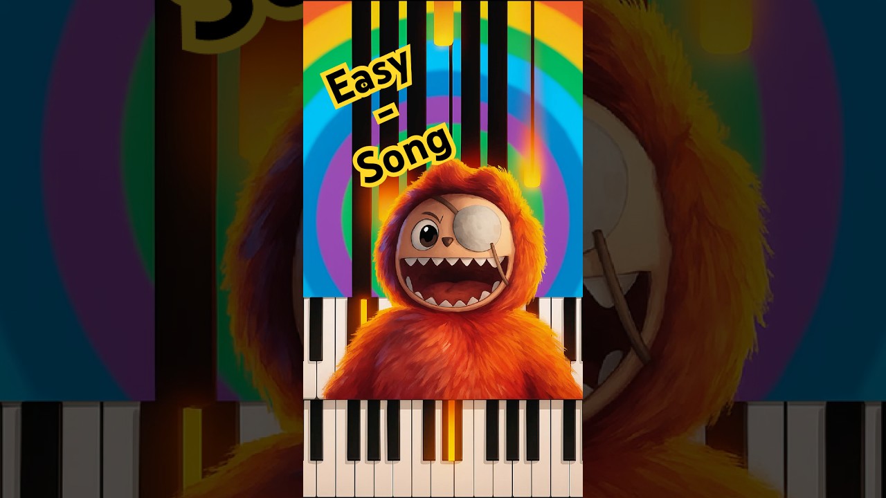 Labubu Gloria &ndash; Easy Piano Tutorial (One Hand + Falling Notes)