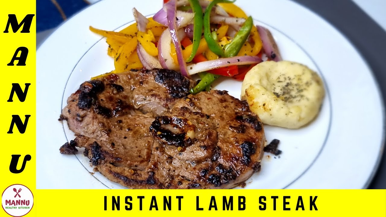 GRILLED LAMB STEAK // How to Make Juicy Lamb Steak Without Oven Recipe On Pan (BAKRA EID SPECIAL)