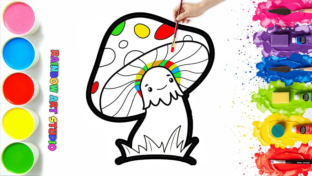 🍄🎨How To Draw a Cute Mushroom | Easy Step By Step Tutorial #96