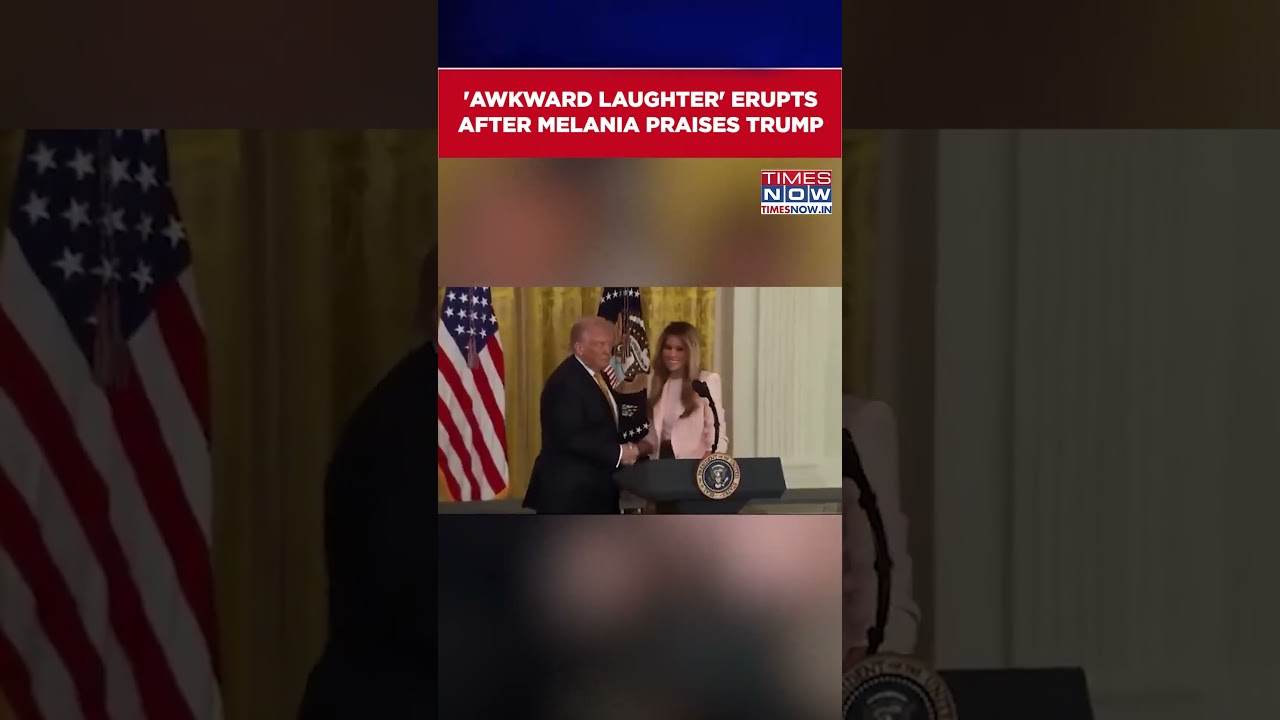 Melania&rsquo;s Sweet Praise For Trump&rsquo;s 'Empathy' Gets 'Awkward Laughs' At White House #shorts