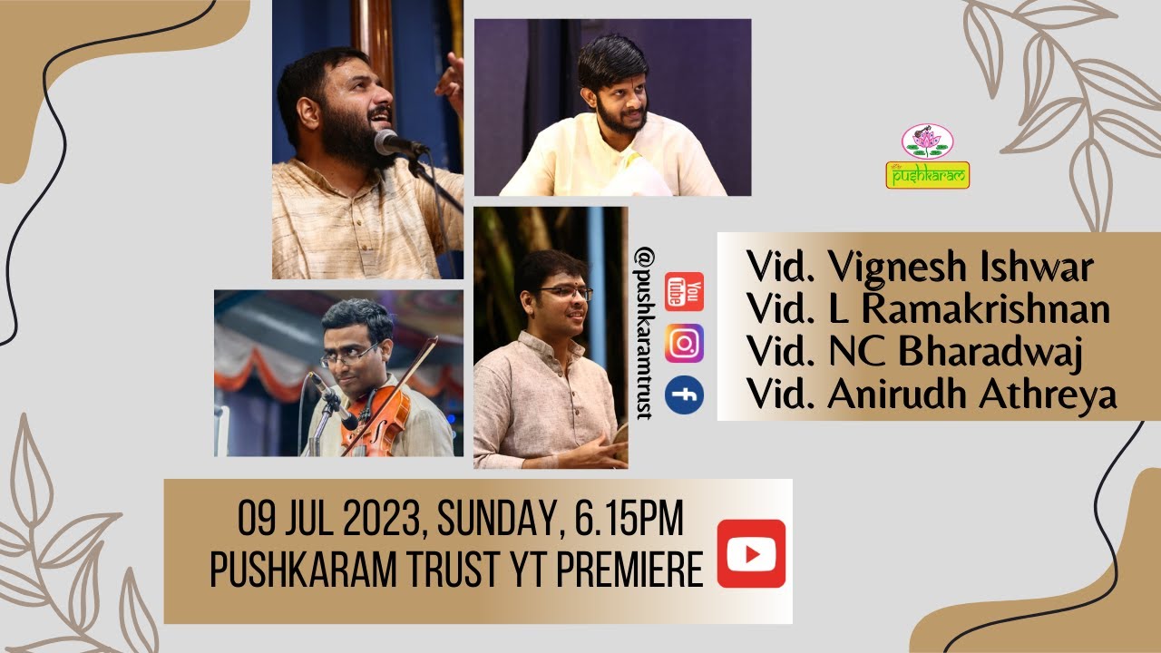 Vidwan Vignesh Ishwar   Pushkaram Trust