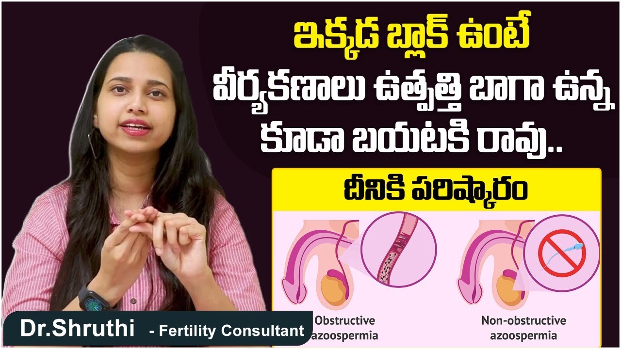 ఇక్కడ బ్లాక్ ఉంటే | Azoospermia Causes & Treatment Telugu | Best Fertility Center | Dr Sruthi Ferty9