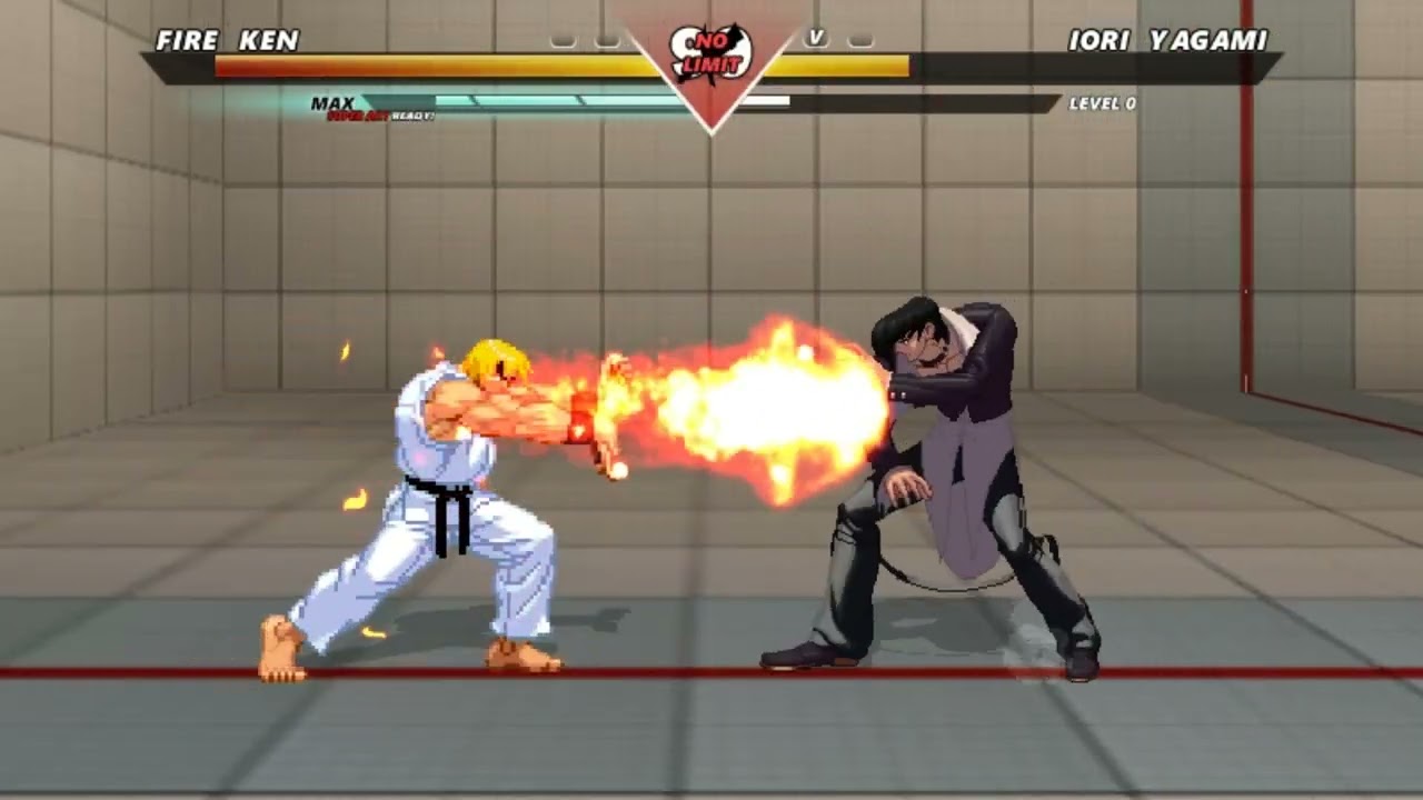 FİRE KEN  VS   İORİ YAGAMI Mugen Fight