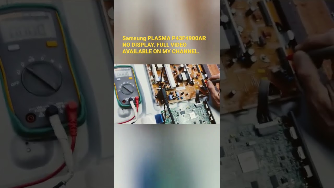 SAMSUNG PLASMA TV P43F4900AR, NO DISPLAY, RED INDICATOR CONTINUES BLINKING, FULL VIDEO AVAILABLE.