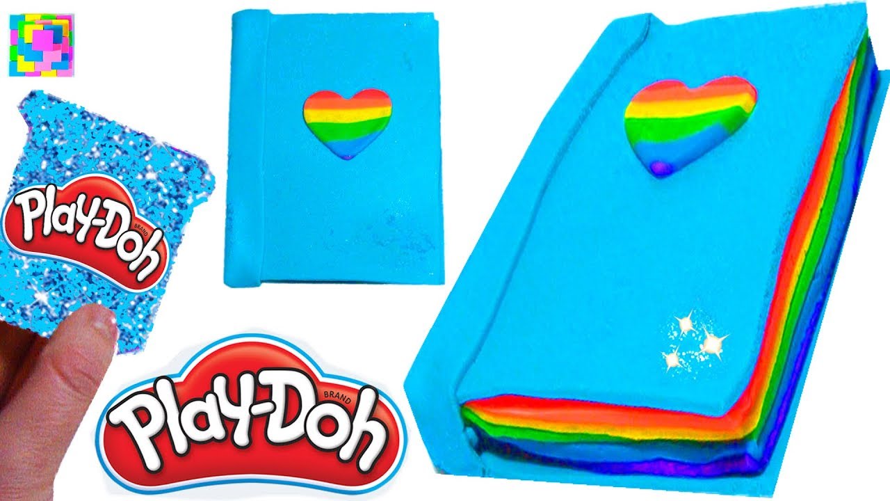 Play Doh Rainbow Color Book Creative DIY for Kids. Teach Colours, Baby Children Kids Learning