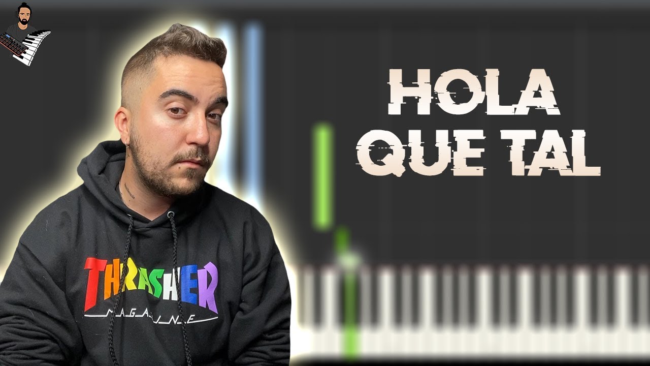 Beret - Hola, qué tal | Instrumental Piano Tutorial / Partitura / Karaoke / MIDI