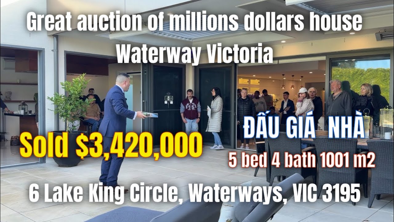 Auction house sold $3,420,000 in Waterways Melbourne Australia. / 6 Lake King Circle, Waterways, VIC