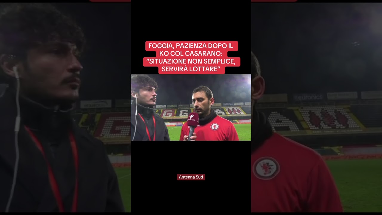 L’intervista all’allenatore del Foggia, Michele Pazienza, post Casarano 