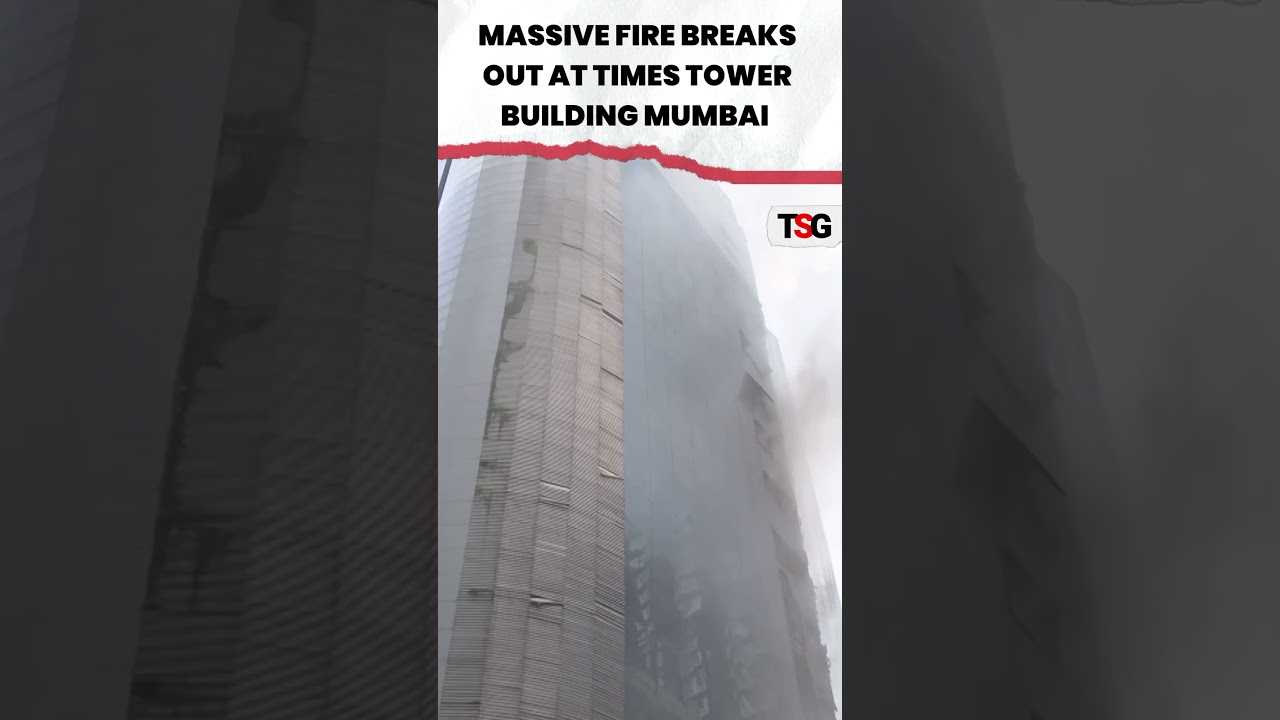 #watch | Massive fire breaks out at Times Tower building, 9 fire tenders on spot #viral #shorts