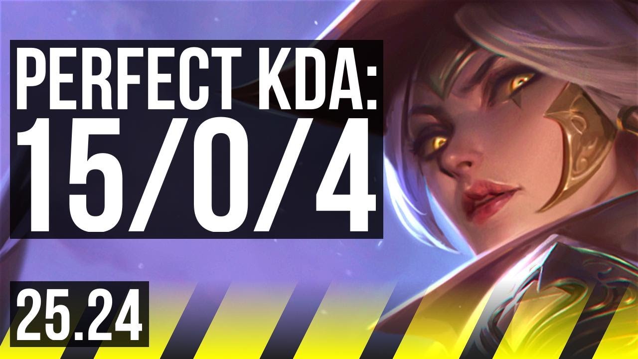 ASHE & Lulu vs JHIN & Leona (ADC) | Perfect KDA: 15/0/4 | KR Master | 25.24