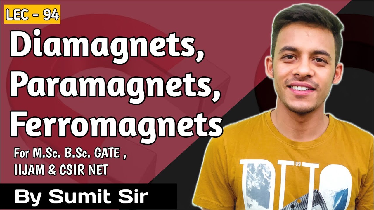 Paramagnet || Diamagnet || Ferromagnet || Magnetization || CSIR NET || GATE || IITJAM ||