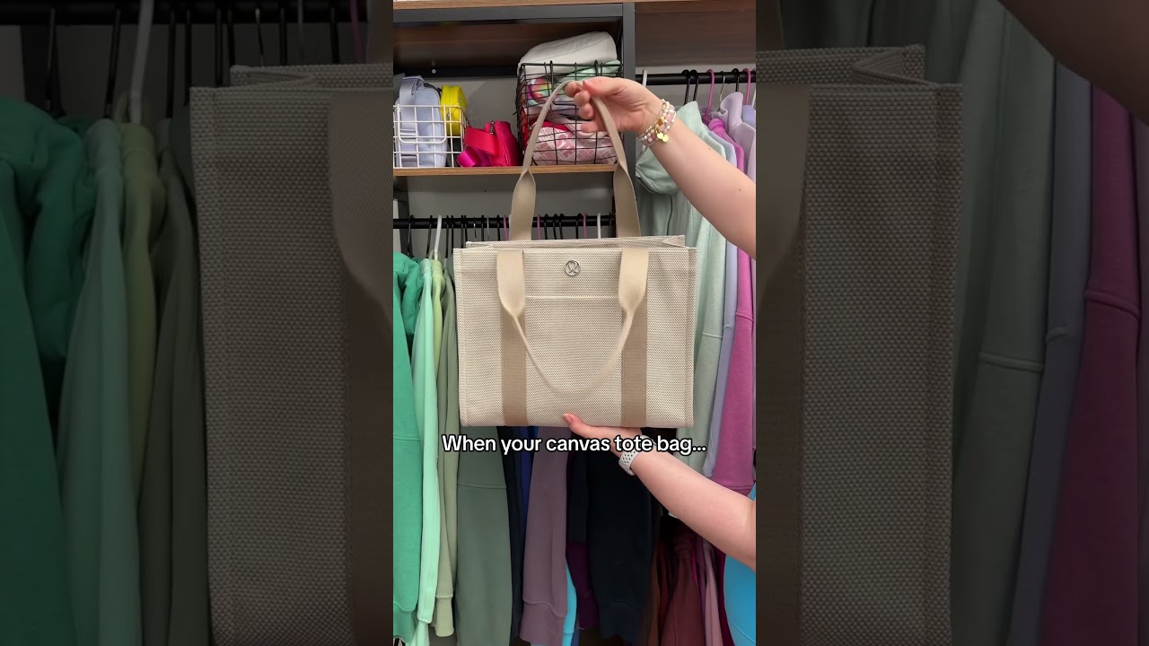 10L vs. 4.5L two-tone canvas tote bag #lululemoncreator