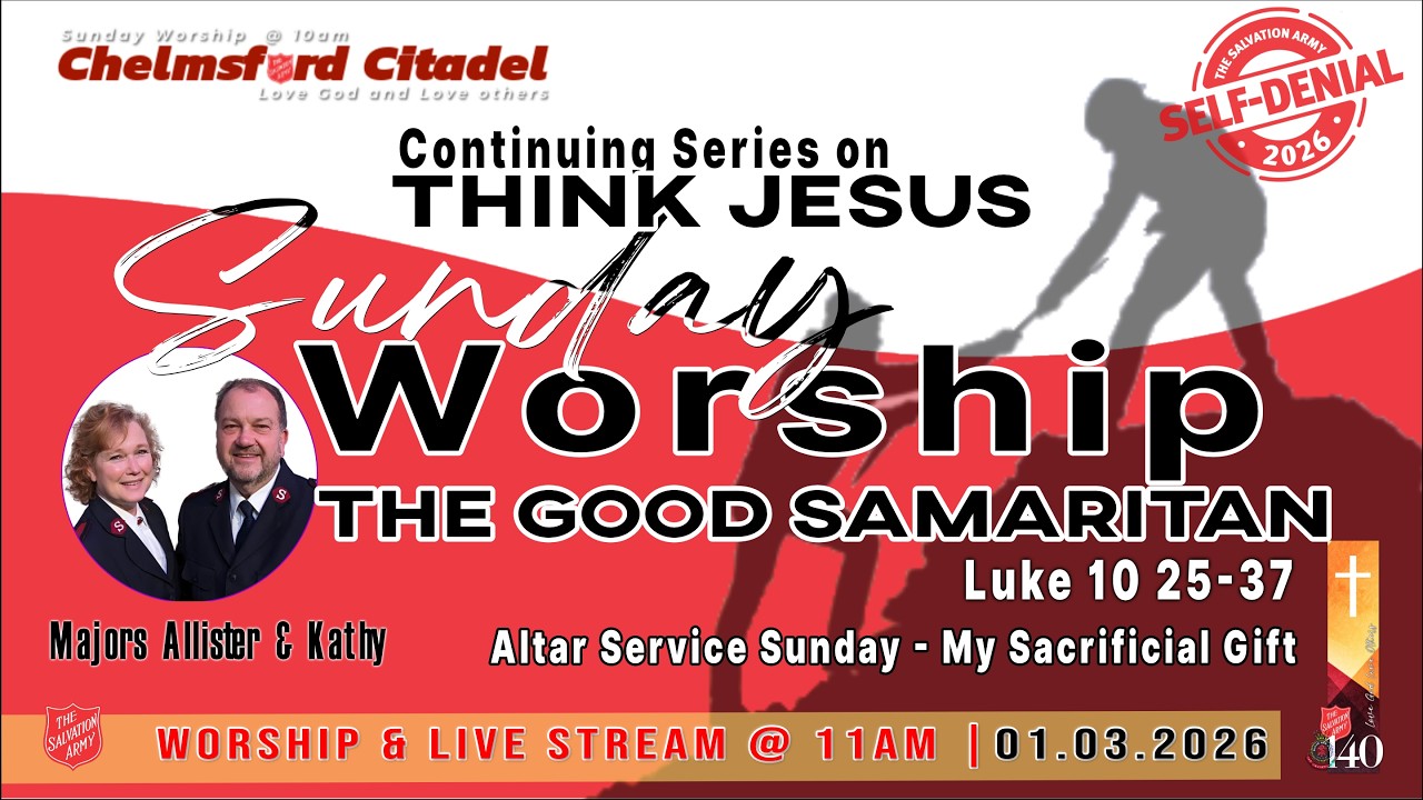 Live Stream Worship 01.03.2026 from The Salvation Army - Chelmsford (UK) **11am today Only**