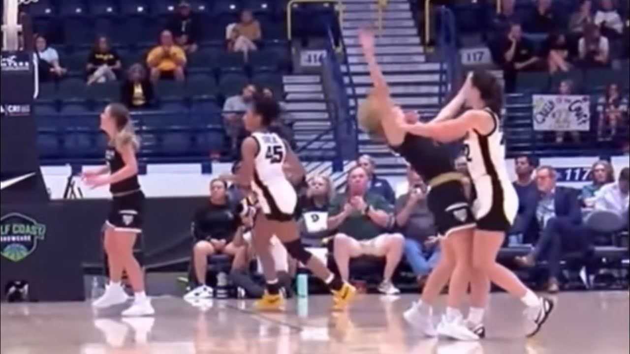 Expanded video on Caitlin Clark’s push-down foul